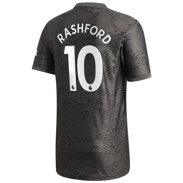 Camiseta Manchester United NO.10 Rashford Segunda 2020-2021 Negro